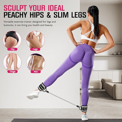 Ankle Resistance Bands with Cuffs, Home Gym Workout Equipment, Lifting Glute Butt Exercise Equipment for Women, Ankle Weights Fitness Set, Leg Booty Equipment for Training Perfect Body Shape - color: A-Grey