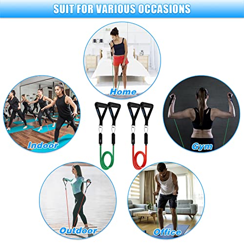 Door Anchor Strap for Resistance Bands Exercises, Multi Point Anchor Gym Attachment for Home Fitness, Portable Door Band Resistance Workout Equipment, Easy to Install, Punch-Free, Nail-Free - style: Bands+Handles (20+30 LBS)