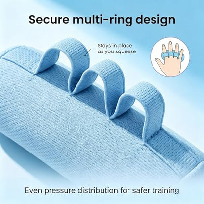 Firm Palm Grip Strengthener with PE Tube Filling, Finger Contracture Cushion for Hand Therapy, Adjustable Hand Splint Alternative for Stroke Recovery, Grip Strength & Hand Function Training, Blue