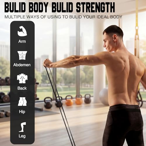 20 Pcs 4 Sets Resistance Bands 5 Levels Pull up Assistance Bands Long Heavy Duty Exercise Workout Band Straps for Working Out Muscle Training Physical Therapy Muscle Training Men and Women