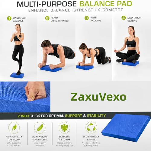 Stability Trainer Pad - Foam Balance Exercise Pad Cushion for Therapy, Yoga, Dancing Balance Training, Pilates,and Fitness - size: L