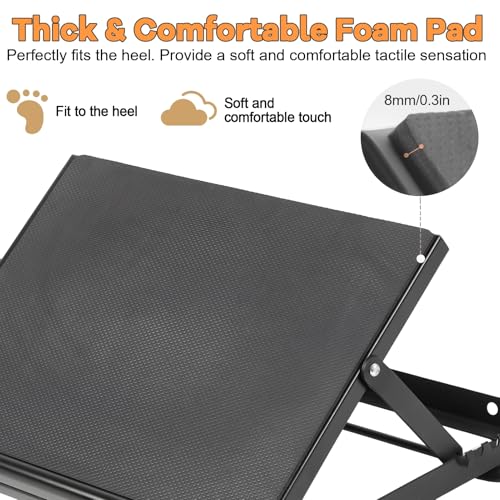 Steel Slant Board Calf Stretcher, 5-Level Adjustable Incline Board Squat Wedge Achilles Ankle Stretcher Non-Slip Surface for Squat, Fitness, Physical Therapy,600 Lbs