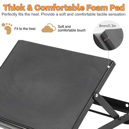 Steel Slant Board Calf Stretcher, 5-Level Adjustable Incline Board Squat Wedge Achilles Ankle Stretcher Non-Slip Surface for Squat, Fitness, Physical Therapy,600 Lbs