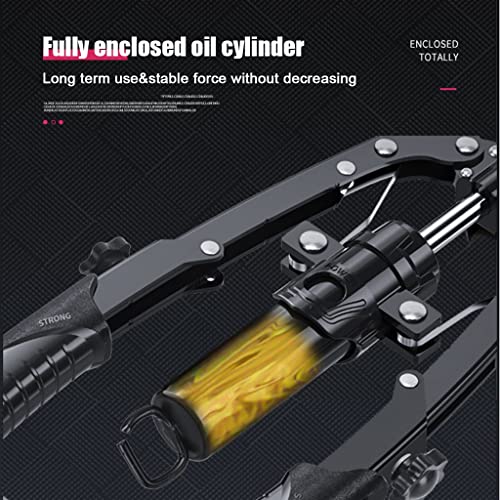 Upgrade 2-in-1 Hydraulic Power Twister with Wheels, Adjustable 22-440lbs Twister Arm Exerciser with Stretchable Handle, Ab Roller Wheel for Muscle Training