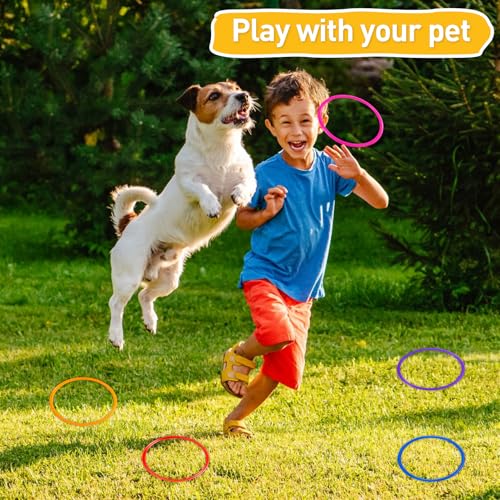 28 PCS Ring Toss Rings,Multicolor Plastic Rings,7 Colors - size: 7 inch