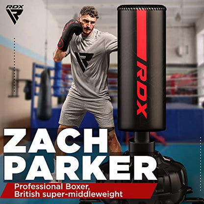 RDX Boxing Gloves, Pro Training Sparring, Maya Hide Leather, Muay Thai MMA Kickboxing, Men Women Adult, Heavy Punching Bag Focus Mitts Pads Workout, Ventilated Palm, Multi Layered, 8 10 12 14 16 18 Oz - color: RED, size: 12 OZ