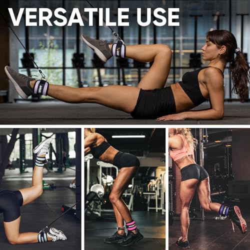 APEXUP Ankle Strap for Cable Machine, Ankle Resistance Bands, Cable Kick Back Ankle Straps for Gym, Glute Workouts, Leg Extensions, Adjustable Straps with Neoprene Padding - color: Black, style: Single