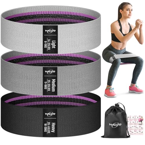 Fabric Resistance Bands for Working Out, Exercise Bands for Glutes and Legs - color: 2.Cream,Grey,Black