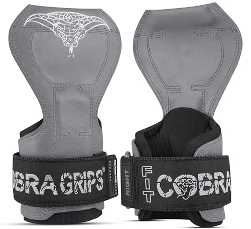 Cobra Grips Weight Lifting Gloves with Adjustable Neoprene Padded Wrist Wraps - Heavy Duty Alternative to Power Lifting Hooks for Deadlifts