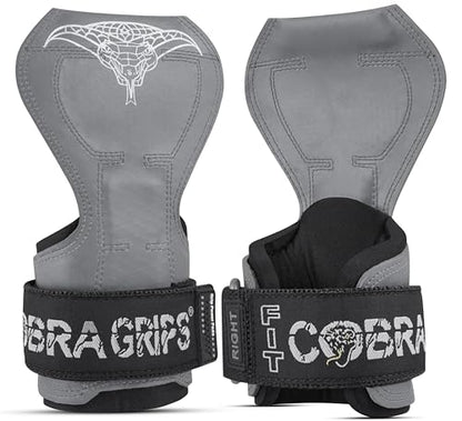 Cobra Grips Weight Lifting Gloves with Adjustable Neoprene Padded Wrist Wraps - Heavy Duty Alternative to Power Lifting Hooks for Deadlifts