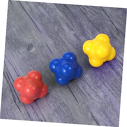 POPETPOP Red Agility Training Ball for Baseball Reaction Speed Development Medium Difficulty Six Sided Silicone Ball for Hand Eye Coordination and Reflex Improvement