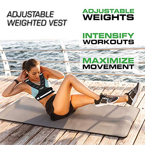 "Aduro Sport Adjustable Weighted Vest Workout Equipment, 4-10lbs/11-20lbs/20-32lbs/26-46lbs Body Weight Vest for Men, Women, Kids" - style: 11-20 Pounds (4.98KG-9.07KG)