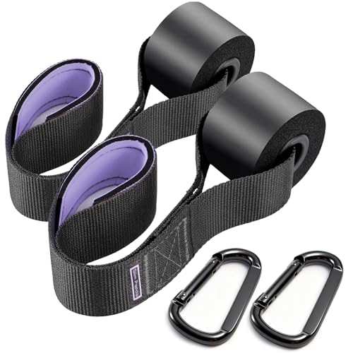Slim Panda Door Anchor for Resistance Bands,Heavy Duty Resistance Band Door Anchor for Home Workout,Physical Therapy & Fitness, Large Door Anchor Attachment - style: Door Anchor Purple 2Pack