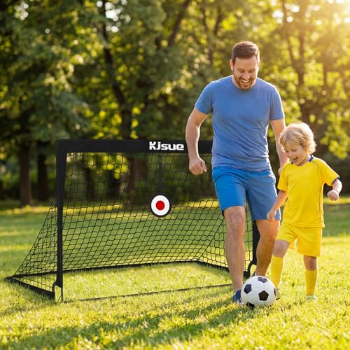 Soccer Goal, Kids Soccer Goals for Backyard Set of 2, 4 x 3ft Soccer Net Training Equipment, Pop Up Toddler Soccer Goal for Outdoor Indoor Sports Games