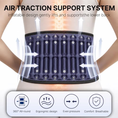 Decompression Belt, Inflated Back Brace for Lower Back Pain | Blue