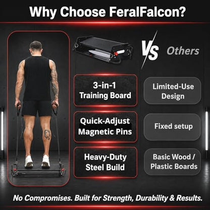 Adjustable Large Slant Board & Calf Raise Machine, 3-in-1 Heavy-Duty Steel Squat Wedge Board, 4 Angles & 3 Heights, 880 lbs Capacity for Squats, Calf Raises, Step-Ups & Ankle Mobility