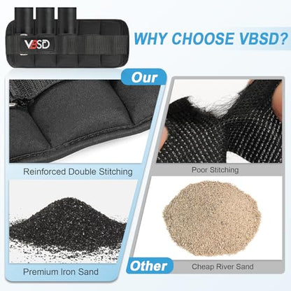 Adjustable Ankle Weights for Men Women, 2 4 6 8 10 lbs 1 Pair Leg Weight Straps, Weighted Ankle Weight Set with Removable Sandbags for Walking Running Yoga Physical Therapy Gym Home Workout