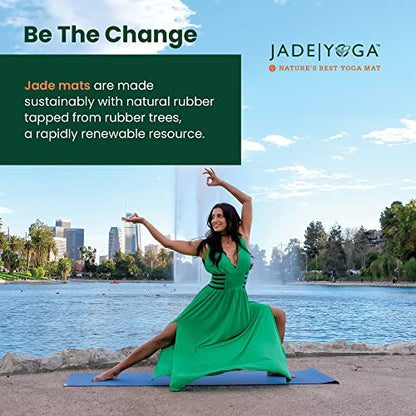 JadeYoga Voyager Yoga Mat - Lightweight & Portable Rubber Yoga Mat - Non-Slip Exercise Mat for Women & Men - Great for Yoga, Home Workout, Gym Fitness, Pilates, Stretching, and More