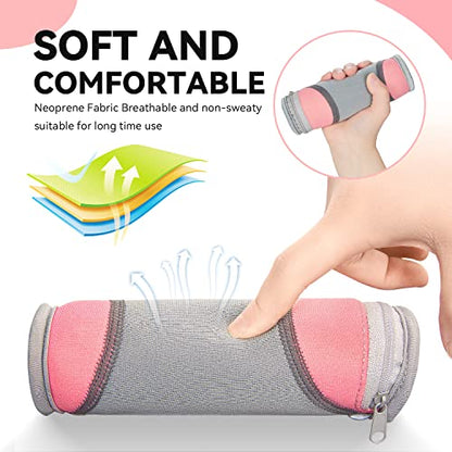 Sportneer Hand Weights for Women, Walking Weights Set 6pcs (1lb, 2lb, 3lb Each) Soft Dumbbells with Hand Strap for Home Workout, Running, Physical Therapy, Aerobics