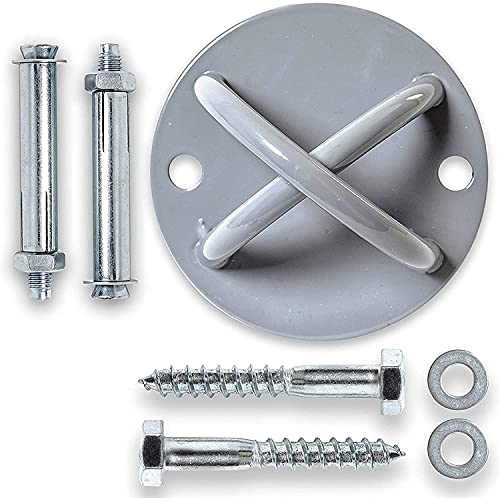 Wall Mount Bracket for X, Yoga Ceiling Mount Suspension Straps for Gymnastic Rings and Aerial Yoga Swing