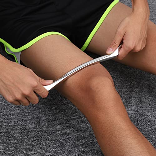 Gua Sha Scraping Massage Tool, Long Bar for Large Muscles, Great Soft Tissue Mobilization, 13.5 inch Long (C) - style: Slim Style