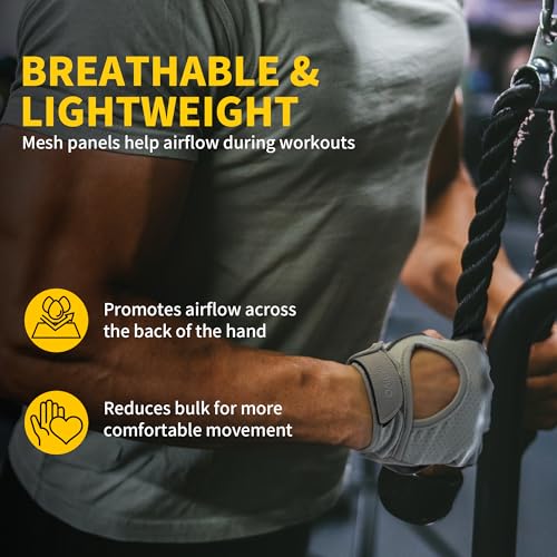 CAMBIVO Workout Gloves for Men & Women, Weight Lifting Gloves with Wrist Support, Non Slip Grip, Breathable Gym Gloves for Training, Crossfit, Pull Ups, Cycling, Fitness, Home