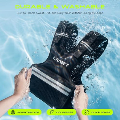 Weighted Vest, 8-14lb/9-15lb/11-20lb/20-32lb Silicone Soft Iron Adjustable Weight Vest for Women Men with 6 Removable Blocks, Shoulder & Waist Adjustable Workout Vest for Training Walking Yoga - size: 11-20lbs