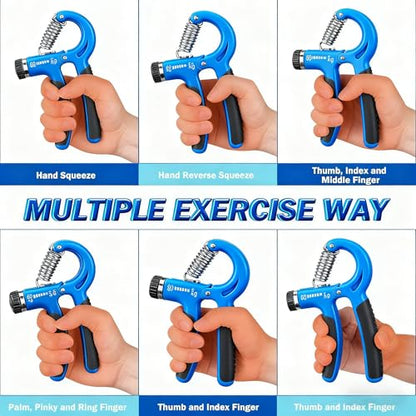 Grip Strength Trainer, Hand Grip Exerciser Strengthener with Adjustable Resistance 11-132 Lbs (5-60kg), Forearm Strengthener, Hand Exerciser for Muscle Building and Injury Recover 1 Pack