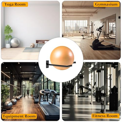 2-Pack Medicine Ball Racks, Wall Mount Holders for Exercise and Yoga Balls