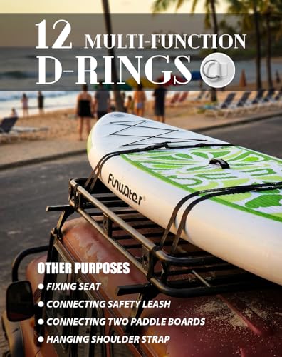 FunWater Inflatable Ultra-Light Stand Up Paddle Board for All Skill Levels with Premium SUP Paddleboard Accessories,Non-Slip Comfort Deck for Youth & Adults