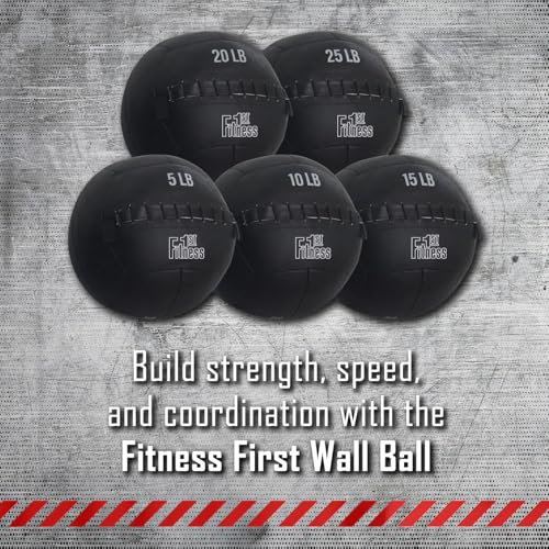 Fitness First Soft Wall Ball, 5-25 LBS, Durable Reinforced for Core Strength Building, Cardio - size: 15lb, new
