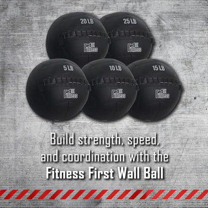 Fitness First Soft Wall Ball, 5-25 LBS, Durable Reinforced for Core Strength Building, Cardio - size: 15lb, new
