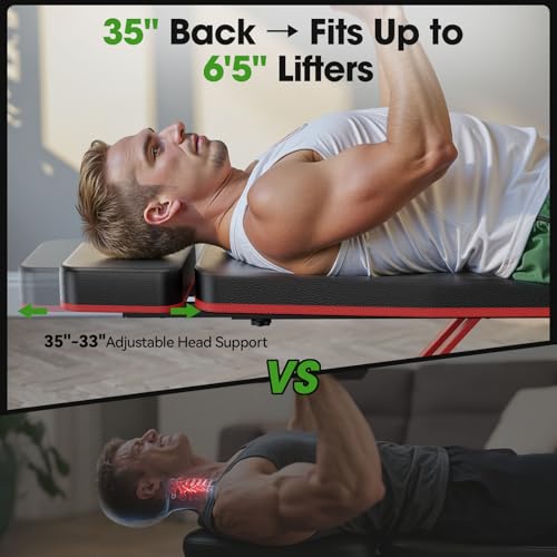 FLYBIRD Adjustable Weight Bench, Full Body Workout Bench for Home Gym - size: XL