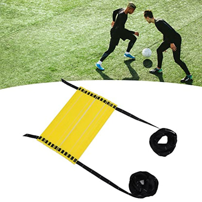 Agile Ladder Football Step Training Rope Ladder, Speed Ladder for Agility Drills, 6m 12 Rungs with Adjustable Width and Carry Bag for Soccer Basketball Volleyball