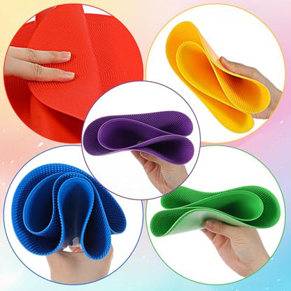 24 Pieces 9 Inch Poly Spots, Anti-Slip Spot Markers Floor Spots | Waterproof Flat Filed Cones Poly Dots for Agility Drills, Basketball, Football Training, Sport Activities and Exercise