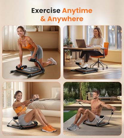 Niceday Ab Workout Equipment, Ab Machine for Stomach Workout, Ab Trainer Machine for Home, Ab Crunch Machine for Home Exercise, Sit Up Machine with 330 LBS Weight Capacity with Resistance Bands