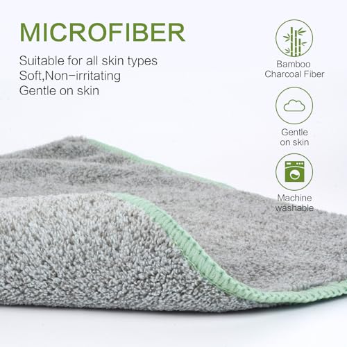 Microfiber Face Cloths Highly Absorbent Washcloths Soft Feel Fingertip Towels Multi-Purpose Wash Cloths for Bathroom, Gym, Hotel, Spa and Kitchen, 12Inch x 12Inch
