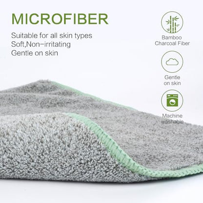Microfiber Face Cloths Highly Absorbent Washcloths Soft Feel Fingertip Towels Multi-Purpose Wash Cloths for Bathroom, Gym, Hotel, Spa and Kitchen, 12Inch x 12Inch
