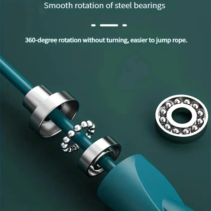 1pc Weighted Cordless Jump Rope for Effective FitnessTraining -Perfect for Indoor and Outdoor Workouts,Green Ball