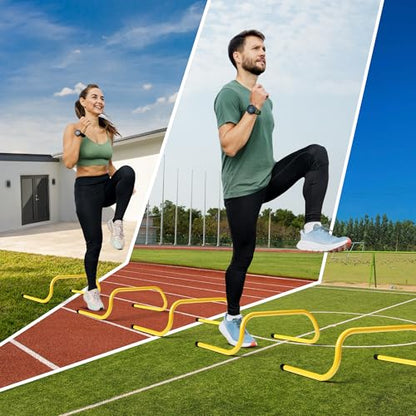 Yes4All Agility Speed Training Agility Hurdles for Athletes - 5 Pack - Speed and Agility Training Equipment for Soccer Basketball Football Hurdle Training