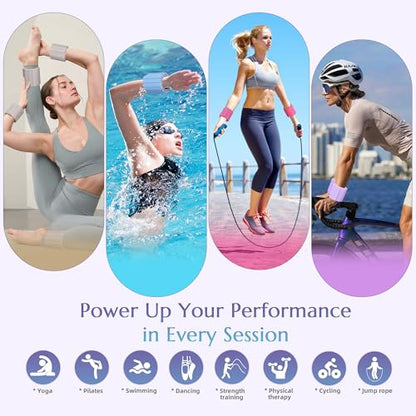 BECOJADDE Wrist Weights Ankle Weight for Women 1 Pair (1.1 lb/2.2 lb Each) - color: Black Gray, size: 4.4 Lb Pair (2.2 Lb Each)