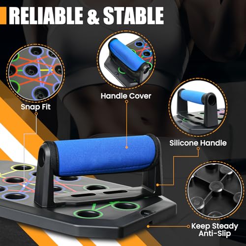 Portable Push Up Board - 20 in 1 Foldable Pushup Board Fitness