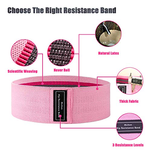 Resistance Loop Bands for Legs and Butt Exercise Bands,Non Slip Thicken Elastic Booty Bands,3 Levels Workout Bands Women Sports Fitness Band for Squat Glute Hip Training Home Gym Physical Therapy
