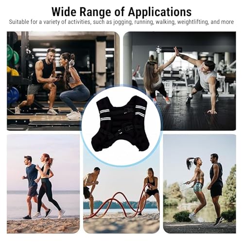 RiToEasysports Weighted Vest, Comfortable Breathable Adjustable Strap Secure Fit Iron Sand Filling For Jogging Running - size: 5KG