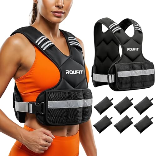 Weighted Vest for Women Adjustable (4-10lb / 6-15lb) Weight Vest for Walking & Running,Weights for Workout Exercise Fitness Gym, Odor-Free Neoprene & Wide Padded Comfort Shoulder Straps & Phone Pocket - color: Black, size: 6-15 Lb