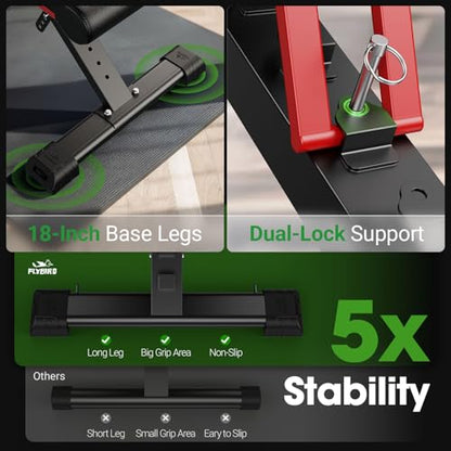 FLYBIRD Adjustable Weight Bench, Full Body Workout Bench for Home Gym - size: XL