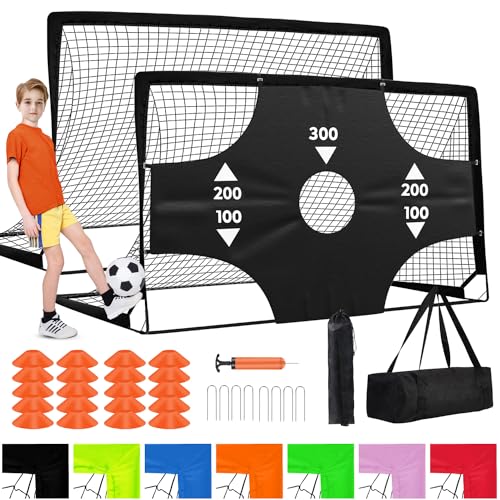 Portable Pop Up Soccer Goal - 6x4ft Backyard Training Equipment with Soccer Ball, Scoring Target Cloth, and Conesl,Fencing Training Equipment，Baseball & Softball Protective Screens