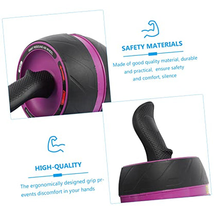 Toddmomy Exercise Equipment Ab er Machine Scooter Exercise Step Platform Ab Wheel Pad Appliance Jump Rope Mat - color: Purple