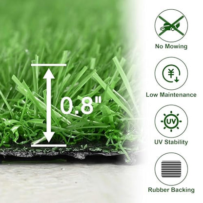 Yescom Sports Sled Strips Turf Gym Turf Flooring for Weight Sled Push Gym - size: 0.8"H-3'x50'x2Pcs(300Sq.Ft)