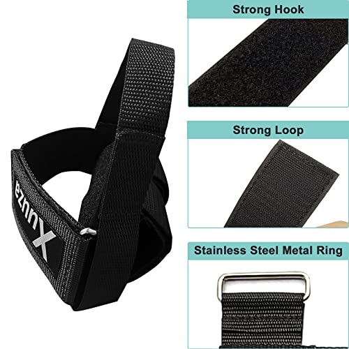2 Pack Weight Tibialis Trainer, Dumbbell Tib Bar Ankle Leg Extension Strap For Strengthening Hips, Legs, Knees And Calf, No Slipping, Adjustable, Strength Training For Women Men (Black)